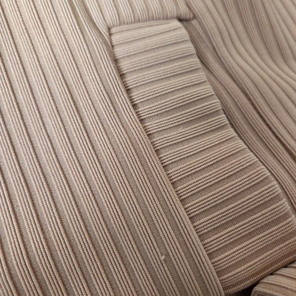 Longline Open Ribbed Cardigan Jacket - Camel - Picture 6 of 9